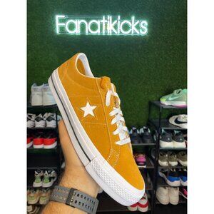 Converse One Star Pro OX Mens Size 11.5 Shoes Mustard Yellow White A02944C